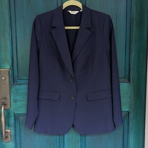 Blazer Suit Jacket In Navy Blue By Candace Cameron Bure | XS, See Measurements